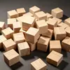 Bloques de madera maciza, varios tamaños, bloques de madera cuadrados pequeños, materiales para manualidades, bloques de construcción de juguete de madera de pino, transfronterizo