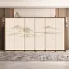 Nova Divisória de Tela Estilo Chinês para Sala de Estar, Escritório, Sala de Jantar, Quarto Privado, Entrada, Tela Paisagística Móvel Dobrável