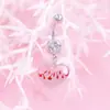 Gaibei Anillo de Ombligo de Acero Inoxidable Transfronterizo Europeo y Americano Colgante con Forma de Corazón Anillo de Ombligo Forma de Mariposa Joyería Corporal para Perforación Clavo de Ombligo