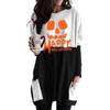 Comercio Exterior Transfronterizo 2022 Europeo y Americano Nuevo Sudadera Estampada Camiseta de Manga Larga Bolsillo Holgado Casual Vestido de Halloween