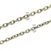 Venta al por mayor transfronteriza 3x 2mm 4x 3mm cadena de hierro sin soldar DIY collar de cadena larga cadena de cruz para joyería hecha a mano