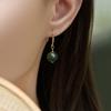 Jóias mais vendidas Hetian Jade Ear Hook 10mm Jade Brincos DIY Feminino Ear Hook Jade Brincos Sun Green Brincos