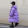 Jaqueta de Inverno com Penas para Crianças Coreanas Jaqueta de Penas Infantil Larga Acima do Joelho Longa para Meninas Bebê 90 Penas de Pato Branco Roupa de Inverno Tendência