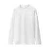 Camiseta Unisex de Manga Larga de Algodón Puro Ligeramente Caída, Modelo Básico Personalizable con Estampados y Texto, en Stock para Entrega Rápida, Oem Disponible