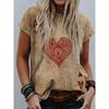 Amazon Estación Independiente 2021 Verano Casual Camiseta Básica Estampado Creativo Manga Corta Camiseta Ropa de Mujer Comercio Exterior Europeo y Americano