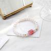 Pulsera de Cristal Natural Qiaoen Pulsera de Cristal de Fresa Pixiu Femenina DIY Hecha a Mano Accesorios de Joyería de Perlas