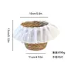 Macetas de Flor de Paja, Cestas de Flores Navideñas, Contenedores para Plantas Suculentas, Cestas de Regalo, Cestas de Abrazo, Recipientes Decorativos para Plantas Verdes