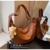Bolso Retro de Gran Capacidad Transfronterizo para Mujer Otoño e Invierno 2025 Nuevo Bolso Cruzado de Hombro Único Bolso Dumpling Casual para Viajes