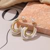 Pendientes de perlas Mu Shang para mujer, estilo europeo y americano de Hong Kong, nuevo diseño de moda, ropa de lujo ligera, joyería de moda para niñas, venta al por mayor