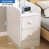 Armário de armazenamento de cabeceira prateleira de armazenamento mesa de cabeceira pequeno armário de armazenamento imitação simples mini decoração de armazenamento estilo creme