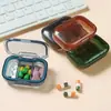 Caja de Medicamentos Mini Portátil, Tamaño Pequeño, Adecuada para Llevar Contigo, Organizador de Medicamentos para la Mañana, el Mediodía y la Noche, Caja de Almacenamiento y Clasificación de Pastillas de 3 Compartimentos, En Stock