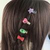 Presilha de Cabelo Mini Brilhante Fofa Estrela Laço Coração Gema Infantil Palco Presilha de Cabelo Acessórios de Cabelo Decorativos para Grupo Feminino