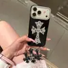 Funda Cruzada Hueca con Purpurina Estilo Coreano Adecuada para Teléfono Apple 17 Pro Max iPhone 16P Portátil 15P Anti-Caída