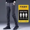Calças Casuais de Negócios Leves Masculinas para Primavera e Outono Slim Fit Longas Versáteis Tendência Perna Reta Pequena Elásticas Calças Masculinas Atacado