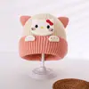 Gorro para Bebé para Otoño e Invierno, Gorro de Punto Pullover con Dibujo de Pingüino para Niños y Niñas, Gorro de Lana Cálido de Invierno para Bebés