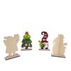 CY Transfronterizo Nuevo Papá Noel Muñeco de Nieve Rodolfo Árbol de Navidad Adornos de Madera Decoración de Escena de Escritorio