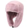 Gorro de invierno para hombres de mediana edad y mayores, un sombrero exterior cálido con forro de polar, adecuado para esquiar y proteger los oídos del frío, un sombrero de algodón