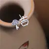 Pendientes de Plata Pura S990 de Buena Suerte para Pareja Plata Tailandesa Vintage Asimétricos Candado de Longevidad Llave Pendientes Estilo Artístico para Mujeres