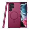 Adecuado para el extranjero para la funda de teléfono móvil Samsung S24Plus Magnética Esmerilada S25U Cubierta Protectora Anti-Caída Dos-En-Uno Funda con Tacto de Piel