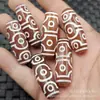 Ágata Roja y Blanca Cuentas Dzi de Diez Ojos Jade Cuentas Sueltas Ágata Roja Cuentas de Arroz Barril Lezi Cuentas Accesorios para Joyería Cuentas