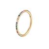 Anillo de Nariz y Pendientes de Aleación de Titanio F136 de Superficie Plana Incrustados con Circonio de Color y Diamantes, Joyería para Piercing Transfronteriza