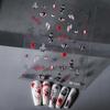 Adesivo de decoração de unha em relevo Halloween Dark Skull Ghost All Hallow Mas Witch Nail Decor Sticker
