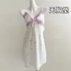 Camisón Sexy con Tirantes Camisón Traje de Camisón con Almohadilla en el Pecho Seda Helada Ropa de Casa para Mujer Camisón con Tirantes Estampado Transfronterizo Primavera y Verano