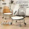 Silla giratoria acrílica con base metálica, taburete infantil, silla para limpiar el suelo, taburete de sala de estar, taburete para el hogar, taburete con ruedas, taburete de balcón
