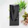Bolsa de papel alumínio com bolso plano banhado a alumínio preto, saco de embalagem de pó facial, saco a vácuo, bolsa cosmética, camada dupla, 17 seda