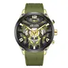 Reloj de pulsera MEGIR para hombre, nuevo, con correa de silicona, multifuncional, creativo, de moda, deportivo, venta al por mayor