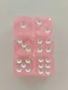 En stock 16mm esquina redondeada 6 caras color transparente plástico tablero de juego rol enseñanza juguete accesorios dados acrílico cristal