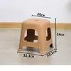 Taburete de Plástico para el Hogar Apilable Engrosado Banco Simple Moderno Restaurante Mesa de Comedor Taburete Silla Larga para Sentarse