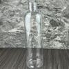 Botella de plástico transparente con forma de hombro redondo de 24 dientes y 250 ml para mascotas, venta directa de fábrica, embalaje diario, muestra de gel de ducha y champú.