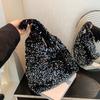 Bolsa de Ombro Único Estilo Coreano para Axila Styline Lantejoula Grande Capacidade Bolsa para o Dia a Dia Feminina Nova Outono Portátil Casual Bolsa Tote