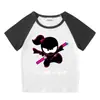 2023 nueva ropa infantil, camiseta de manga corta de verano para niños, camiseta raglán para niños y niñas, camiseta de media manga para bebés, top para niños