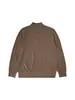 Suéter de Punto Mezcla de Lana Estilo Old Money, Cuello Alto Holgado, Moda de Lujo Ligero, Suéter Básico Versátil Simple para Hombre