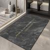 Alfombra de baño con textura de mármol de alta calidad, ligera y de lujo, resistente a las manchas, de fácil cuidado, para el hogar, con barro de diatomeas suave