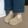 Botas de nieve de un paso Birken 2026 zapatos de moda cálidos de caña baja suela gruesa nuevos mocasines zapatos de algodón de invierno con forro de felpa