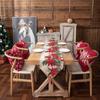 Camino de mesa jacquard de poliéster-algodón teñido en hilo transfronterizo con flor de Navidad, bandera para pie de cama, decoración navideña, funda, toalla, fabricantes de mantel