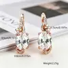Pendientes Coloridos Populares Yanbai Transfronterizos Temu Exquisitos Pendientes de Cobre Incrustados con Circonita Lujo Ligero Pendientes de Oro de Alta Gama