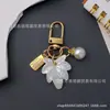 Llavero Colgante Creativo de Acrílico con Lazo y Rosa para Cartera de Niñas, Estuche de Auriculares, Regalo Decorativo