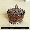 Metal liga Xizang oito auspiciosos lótus salão de Buda com torre instrumento de lótus duplo queimador de incenso liga queimador de incenso de lótus