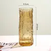Vaso de Flor de Rede Estilo Ins, Vaso Vermelho Congelamento Extremo, Vidro de Geleira, Arranjo de Flores Transparente, Rosas, Flores Frescas, Decoração de Mesa de Jantar da Sala de Estar