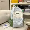 Mochila Colorida Capítulo Preludio Vibras Bloques de Color Mochila a Juego para Pareja Estilo Narrativo Retro Ropa Urbana Versátil Mochila con Múltiples Compartimentos