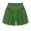 Europeo y Americano Verano Talla Grande Ropa de Mujer Talla Grande Gordo mm Pantalones Cortos de Pierna Ancha Mujer 100kg Hermana Versátil Pantalones Cortos Calientes Culottes Verano de Mujer