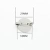 Broche de Bandeja Redonda Plana de 18 mm Pin de Acero Inoxidable 304 Versión Coreana Sin Óxido Accesorios para Broches de Tela DIY Nuevo
