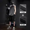 Conjunto de Chaleco sin Mangas y Shorts Moderno para Hombre, Ropa Deportiva de Cuello Redondo, Estilo Delgado de Verano, Atuendo Casual