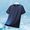 Camiseta Masculina de Manga Curta 2026 Verão Secagem Rápida Malha Respirável Top Esportivo Meia-Manga Solto Casual