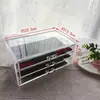 Caja de Almacenamiento de Joyería de Acrílico Gris Translúcido para Escritorio de Cinco Cajones Tipo Cajón Caja de Almacenamiento para Anillos Pendientes Caja para Accesorios de Uñas