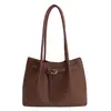 Bolso Retro Relajado de Gran Capacidad para Mujer 2025 Otoño e Invierno Nuevo Bolso de Hombro para el Trabajo Bolso Tote Casual de Mano